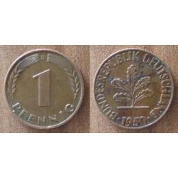 Allemagne 1 Pfennig 1950 Mint D RFA Piece Deutsche Mark