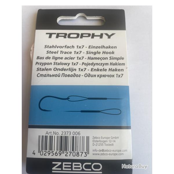 Bas de ligne acier 1x7 Zebco - Hame�on n�2 - 60 cm / 6 kg - Neuf