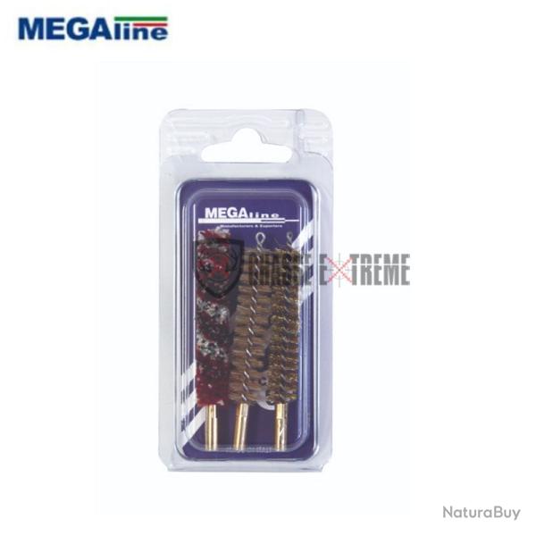 Blister 3 Brosses MEGALINE pour Carabine Cal 8mm