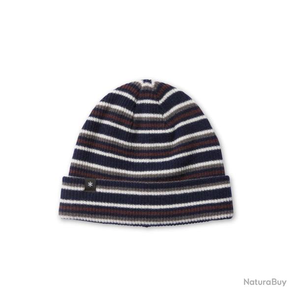 Bonnet ray� Snow Peak Multi Stripe Knit Cap en m�rinos - Noir