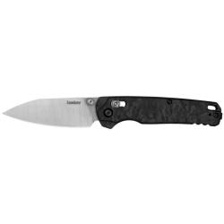 Couteau pliant Kershaw Bel Air - Manche carbone noir, lame satin/stonewash, lame de 79 mm