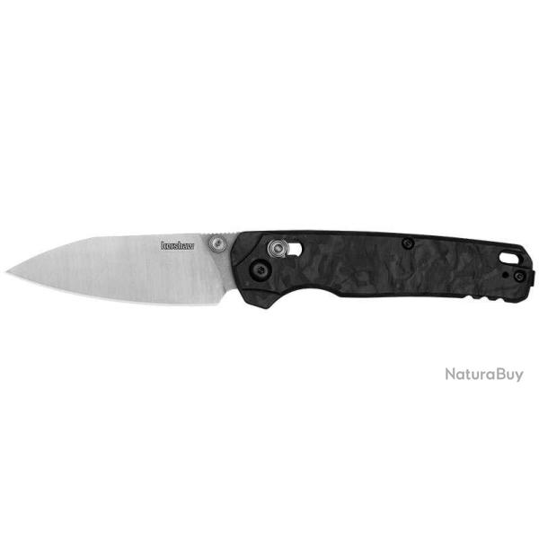 Couteau pliant Kershaw Bel Air - Manche carbone noir, lame satin/stonewash, lame de 79 mm