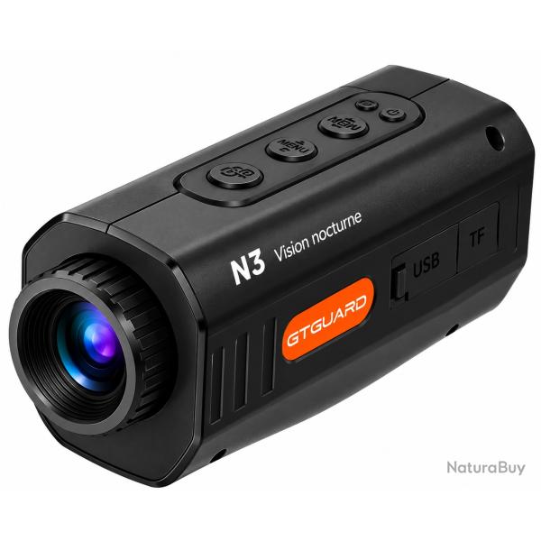 Monoculaire Vision Nocturne Infrarouge HD GTGUARD N3 | Zoom Num�rique 5X | Photos 12MP & Vid�o 1080P