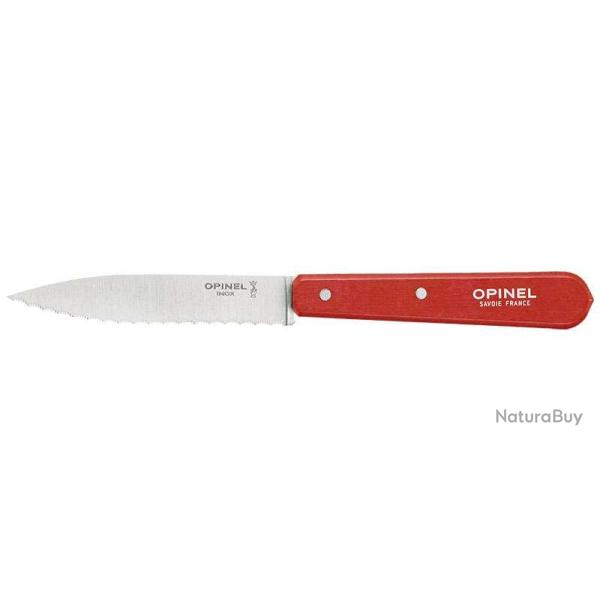 Couteaux crant�s Opinel n�113, lot de 6 - Rouge