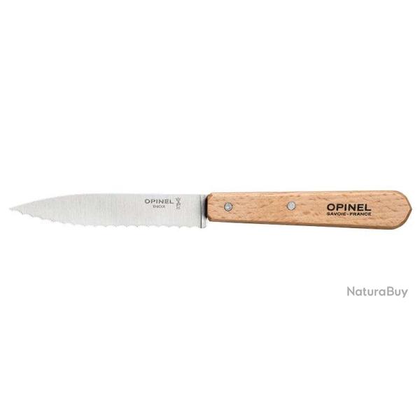 Couteaux crant�s Opinel n�113, lot de 6 - H�tre naturel