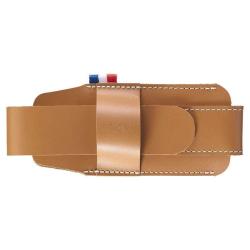 &Eacute;tui Opinel en cuir pour couteau pliant - Cuir fauve