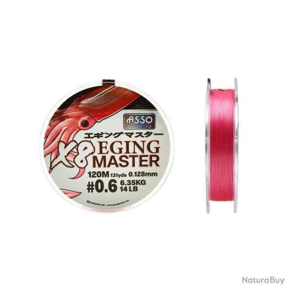 Tresse Asso Pe Eging Master 8X Rose 0,165mm 9,07kg 120m