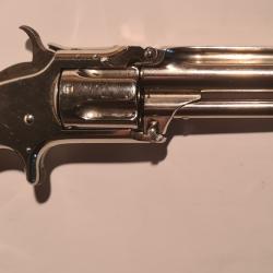 SUPERBE SMITH & WESSON N&deg;1 NIKELE CAL32  BARILLET 5 COUPS VERS 1870 VENDU SANS RESERVE !