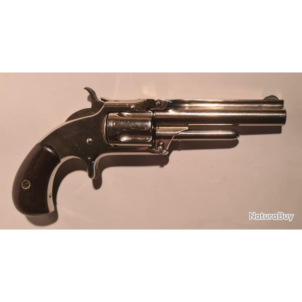 SUPERBE SMITH & WESSON N�1 NIKELE CAL32  BARILLET 5 COUPS VERS 1870 VENDU SANS RESERVE !