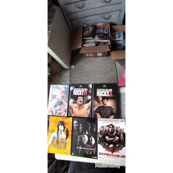 lot 7 stallone +1 eastwood ROCKY 3 ROCKY 4 ROCKY 5 RAMBO 1 RAMBO 2 RAMBO 3 EXPENDABLES UNITE SPECIAL