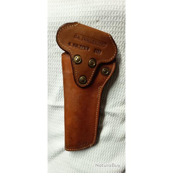 Holster cuir vintage G. WM. DAVIS D.A. Challenger