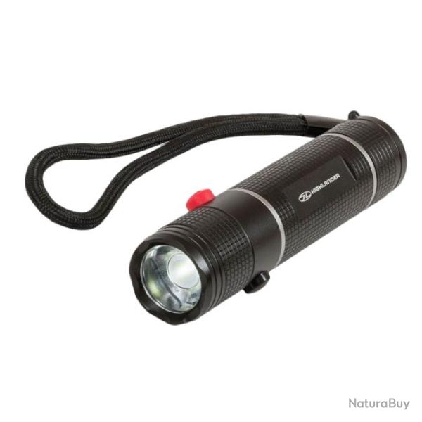 Lampe torche Hawkeye (260 lumens) avec lumi�re rouge/blanche - Noir - Highlander Outdoor