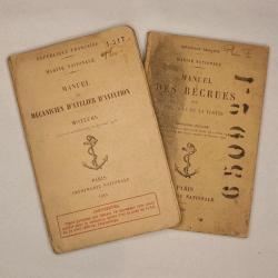 Manuels instruction m&eacute;canique aviation de Marine 1918 WW1