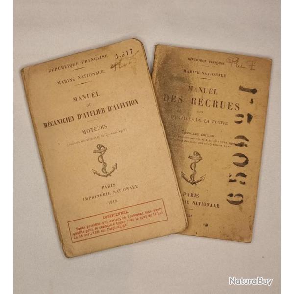 Manuels instruction m�canique aviation de Marine 1918 WW1