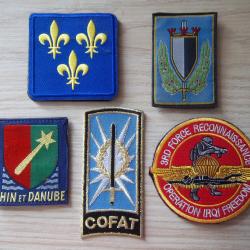 Lot &eacute;cussons militaire collection arm&eacute;e patch insignes