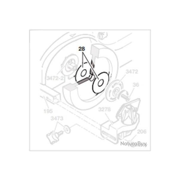 Rondelles plates pour Affuteuse SM110/111 Dick (la paire)