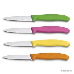 6.7689 Bo&icirc;te 20 couteaux d'office crant&eacute;s Flashy Victorinox Swiss Classic 8cm