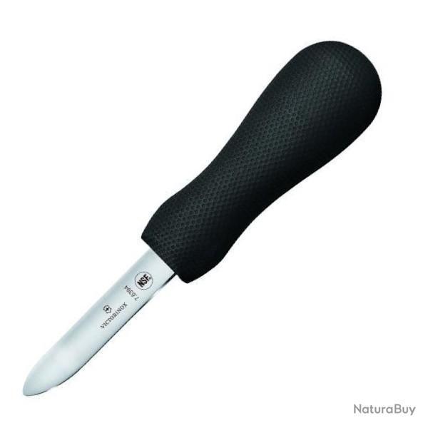 7.6394 Couteau � huitres lancette Victorinox noir