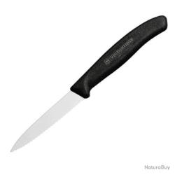 6.7633 Couteau d'office &agrave; dents Victorinox Swiss Classic 8cm noir