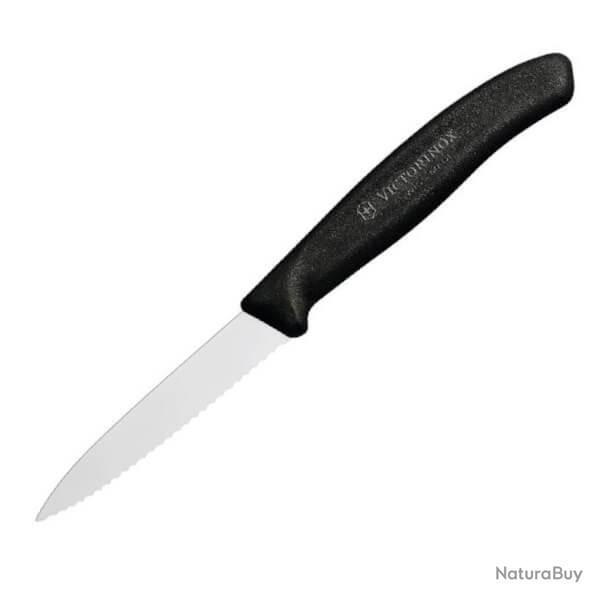 6.7633 Couteau d'office � dents Victorinox Swiss Classic 8cm noir