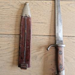 Ba&iuml;onnette M1891 Carcano Rocca 1941 transform&eacute;e en poignard