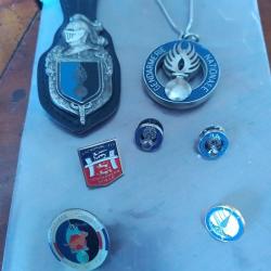 Lot m&eacute;daille gendarmerie pin's escadron