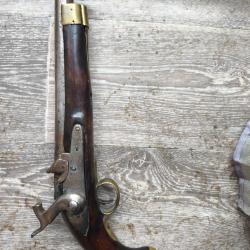 Rare pistolet de marine mod&egrave;le 1822 T_canon lisse tr&egrave;s belle base de restauration