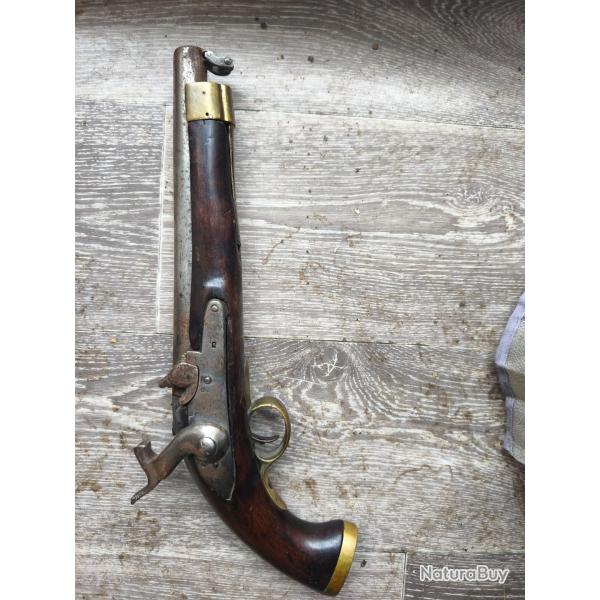 Rare pistolet de marine mod�le 1822 T_canon lisse tr�s belle base de restauration