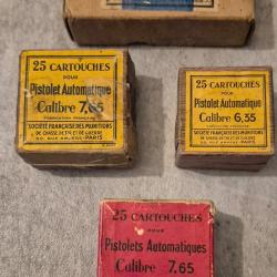 Lot de 4 bo&icirc;tes vides de munition ancienne (rep1)