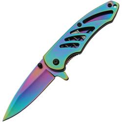 Couteau Rite Edge Spectrum Lame Acier Inox Manche Inox Multicolore Framelock CN300523RB