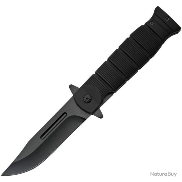 Couteau A/O Rite Edge Clip Point Lame Acier Inox Manche Caoutchouc Noir Linerlock CN300480BK