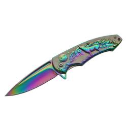 Couteau Rite Edge 300403-RB Lame Acier Inox Manche Inox Gris-Spectrum Framelock CN300403RB