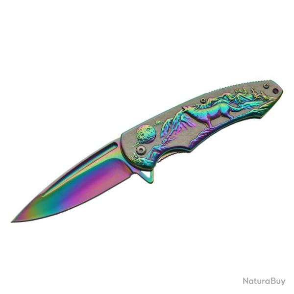 Couteau Rite Edge 300403-RB Lame Acier Inox Manche Inox Gris-Spectrum Framelock CN300403RB