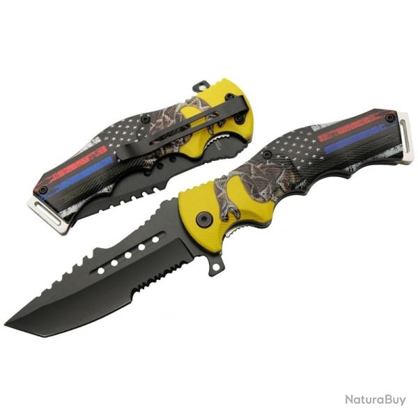 Couteau Rite Edge 300566-MC Lame Acier Inox Manche ABS Multicolore Linerlock CN300566MC