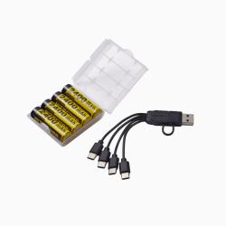 Pack de 4 piles AA NH2400 - 2 400 mAh - USB-C