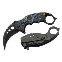 Couteau Rite Edge 300539-BL Lame Acier Inox Manche ABS Noir-Bleu Linerlock CN300539BL