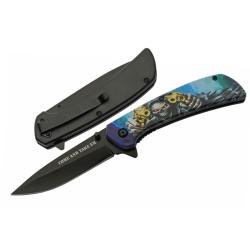 Couteau Rite Edge 300589-BL Lame Acier Inox Manche ABS Bleu-Noir Linerlock CN300589BL