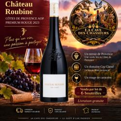 6 bouteilles de chateau roubine cuv&eacute;e premium rouge 2023 75cl livraison gratuite