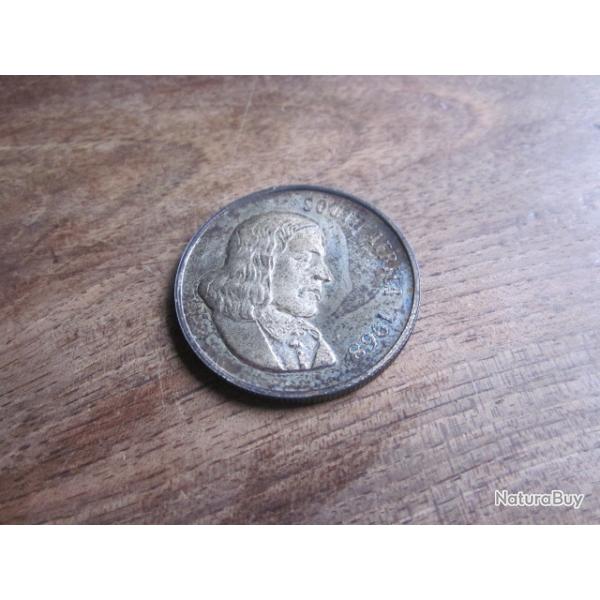 monnaie south _800 silver africa 1 rand 1968