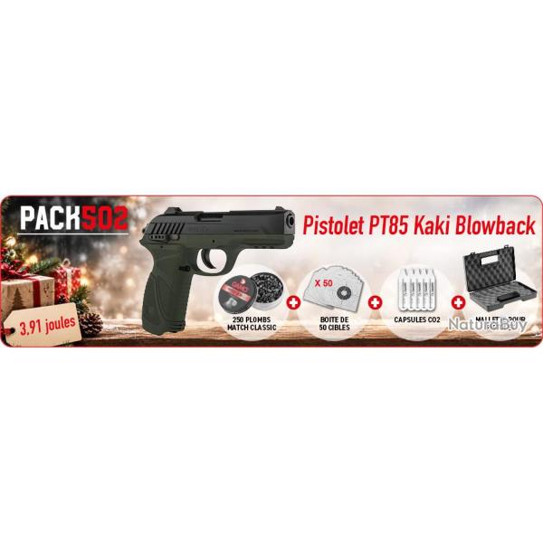 Pack Gamo PT-85 Kaki Blow Back No�l 2026