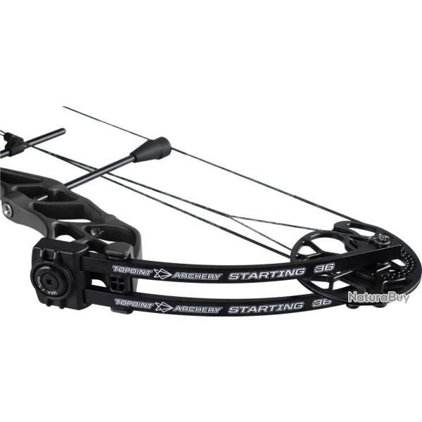 Arc compound Topoint Starting 36" / 20-31" / 19-60 LBS Droitier (RH) Noir