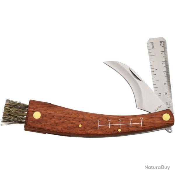 Couteau Pliant Rough Ryder Mushroom Knife Lame Acier 440A Manche Bois Marron RR1469