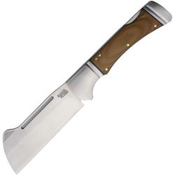 Couteau Rough Ryder Camp Cleaver Lame Acier Inox Manche Micarta Brun Lockback RR2679