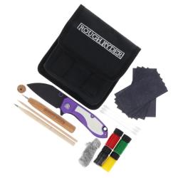 Couteau Rough Ryder Tattoo Lame Acier 7Cr13 Manche Alu-Os Violet Framelock RR2553