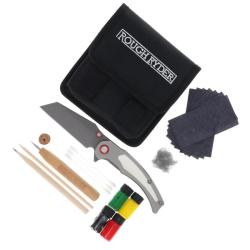 Couteau Rough Ryder Tattoo Lame Acier 7Cr17MoV Manche Alu-Os Gris Framelock RR2549