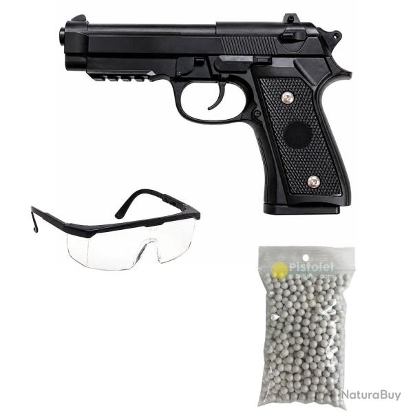 Pack Pistolet Airsoft MOD92 avec accessoires complet