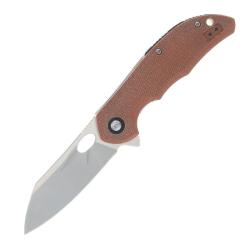 Couteau Rough Ryder Micarta Lame Acier 7Cr13 Manche Micarta Brun Linerlock RR2696