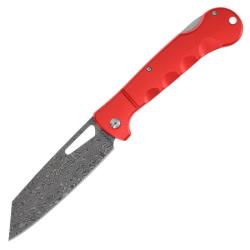 Couteau Rough Ryder Sous Chef Lame Damas Manche Alu Rouge Lockback RR2538