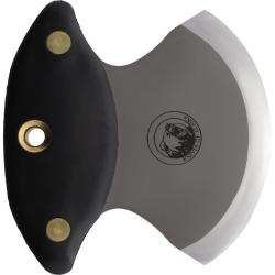 Couteau Knives of Alaska Magnum Ulu Lame Acier D2 Manche SureGrip Noir &Eacute;tui Cuir Made In KOA00122FG