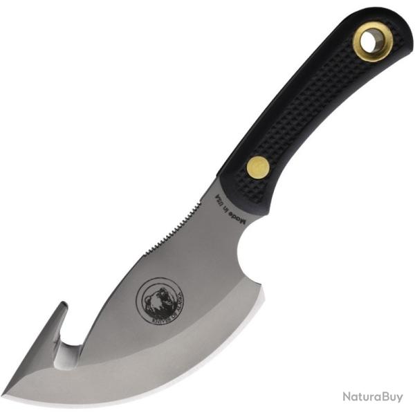 Couteau Knives of Alaska Light Hunter Lame Acier D2 Manche SureGrip Noir �tui Cuir Made KOA00010FG